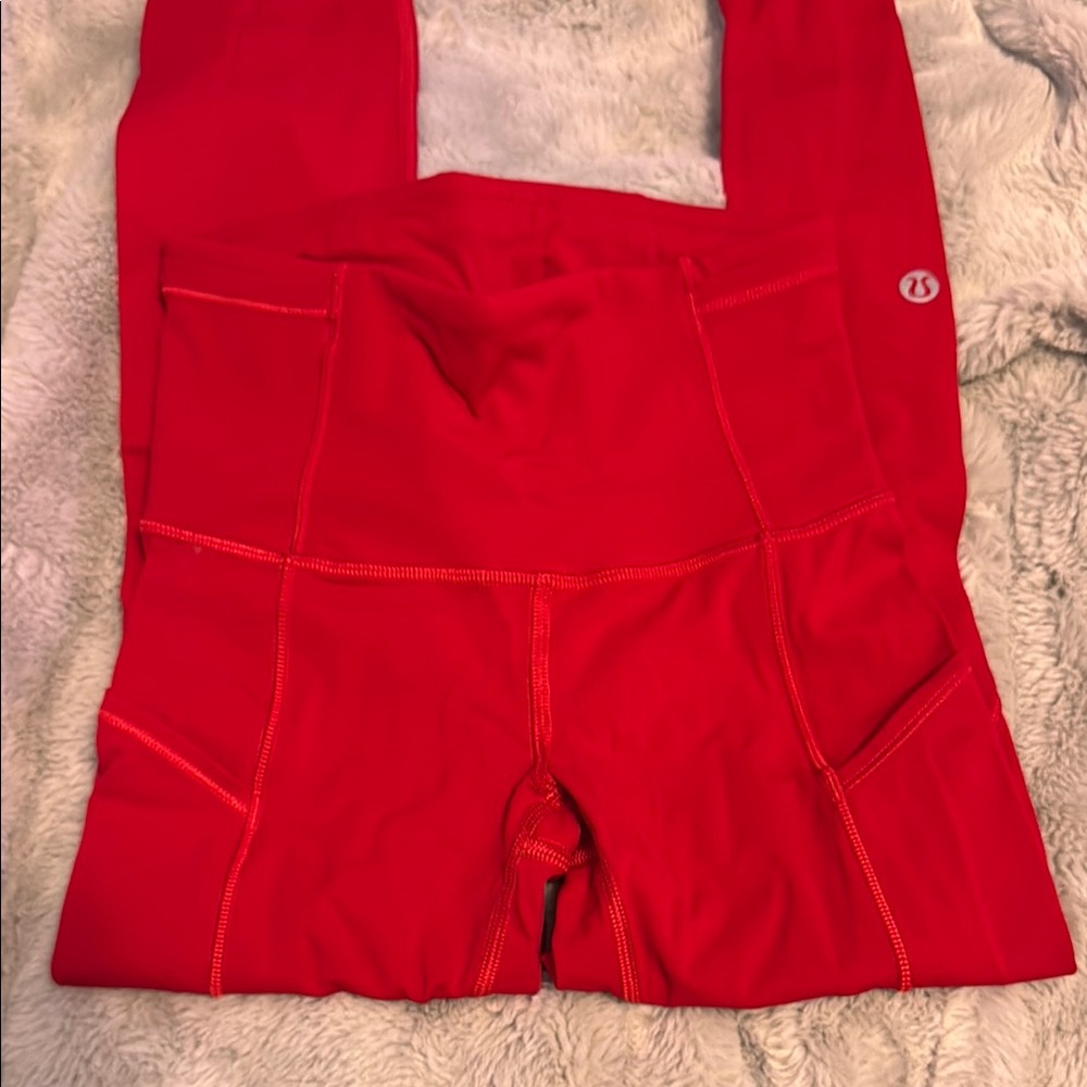 Lululemon Red Leggings